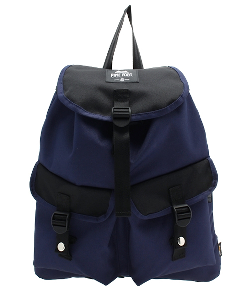PINE FORT(パインフォート)の「【PINE FORT】 FLAP PACK 5F(バックパック/リュック・レディース・グレー/ネイビー・ONE SIZE)」の1枚目の写真