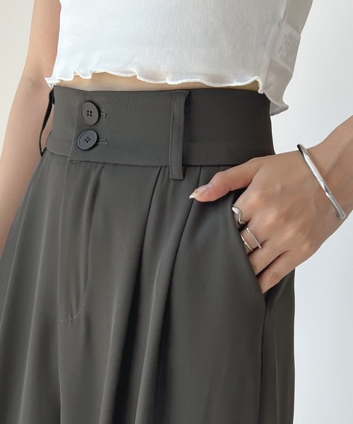 Futier land(フューティアランド)の「ハイウエストダブルボタンスラックス(スラックス・レディース・ホワイト/グレー/ブラック/ブルー/ピンク・MEDIUM/LARGE)」の15枚目の写真