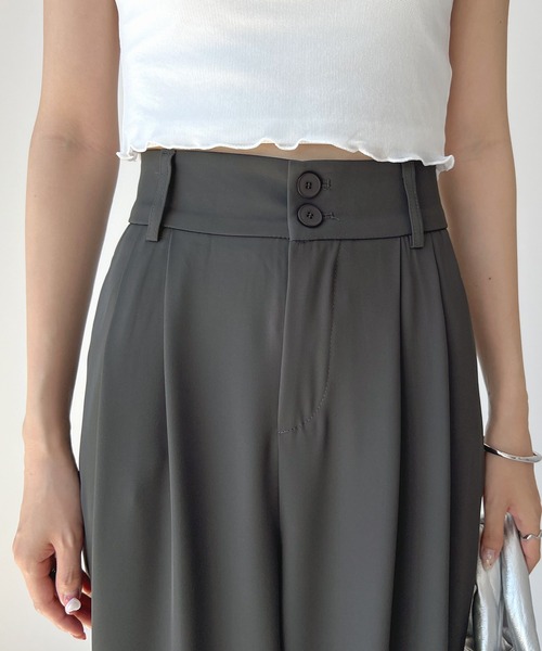 Futier land(フューティアランド)の「ハイウエストダブルボタンスラックス(スラックス・レディース・ホワイト/グレー/ブラック/ブルー/ピンク・MEDIUM/LARGE)」の14枚目の写真