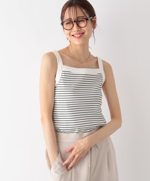 GLOBAL WORK(グローバルワーク)の「Beauteeキャミタンク/992293(タンクトップ・レディース・ホワイト×ブラック/ブラック×ホワイト/モカ/チャコール・MEDIUM/LARGE)」の18枚目の写真