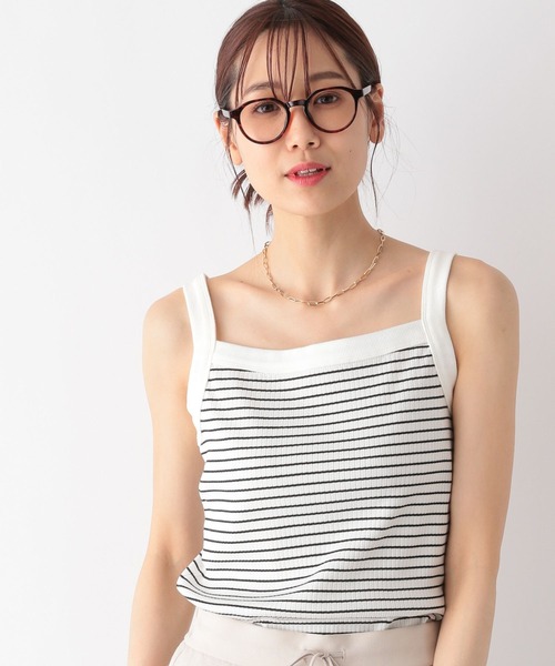 GLOBAL WORK(グローバルワーク)の「Beauteeキャミタンク/992293(タンクトップ・レディース・ホワイト×ブラック/ブラック×ホワイト/モカ/チャコール・MEDIUM/LARGE)」の16枚目の写真