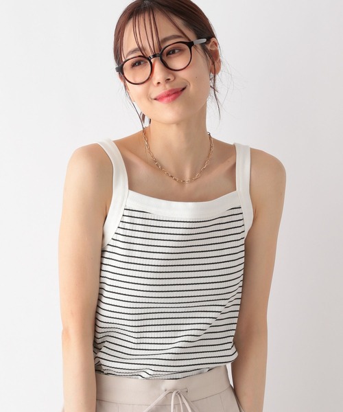 GLOBAL WORK(グローバルワーク)の「Beauteeキャミタンク/992293(タンクトップ・レディース・ホワイト×ブラック/ブラック×ホワイト/モカ/チャコール・MEDIUM/LARGE)」の17枚目の写真