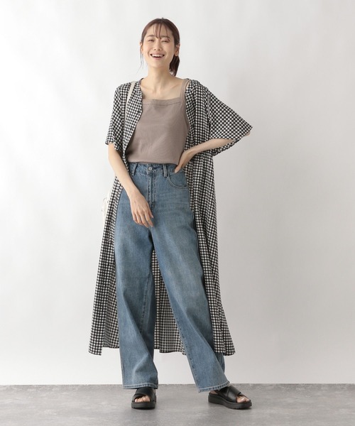 GLOBAL WORK(グローバルワーク)の「Beauteeキャミタンク/992293(タンクトップ・レディース・ホワイト×ブラック/ブラック×ホワイト/モカ/チャコール・MEDIUM/LARGE)」の20枚目の写真