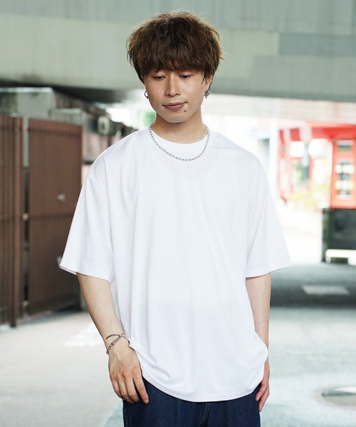Beno（ビーノ）の「シルキータッチクルーネック&ジャケット専用Tシャツ（Tシャツ/カットソー・メンズ・グレー系/ベージュ系1/ホワイト系/ホワイト系1/ブラック系/サックスブルー系1/イエロー系/イエロー系1/ブラック系1/グレー系1/ベージュ系/サックスブルー系・MEDIUM/LARGE）」の2枚目の写真