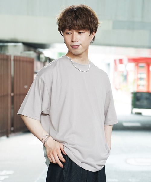 Beno（ビーノ）の「シルキータッチクルーネック&ジャケット専用Tシャツ（Tシャツ/カットソー・メンズ・グレー系/ベージュ系1/ホワイト系/ホワイト系1/ブラック系/サックスブルー系1/イエロー系/イエロー系1/ブラック系1/グレー系1/ベージュ系/サックスブルー系・MEDIUM/LARGE）」の7枚目の写真