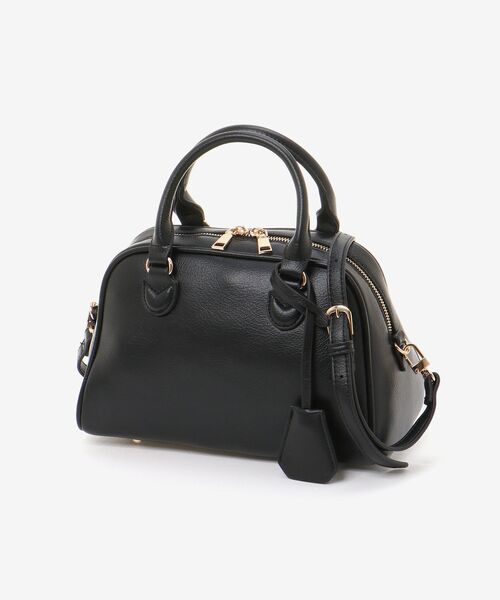 le.coeur blanc（ルクールブラン）の「フェイクレザーボストンBAG（ボストンバッグ・レディース・ブルー/ベージュ/オリーブ/ブラック・FREE）」の2枚目の写真