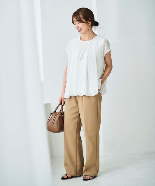 le.coeur blanc（ルクールブラン）の「フェイクレザーボストンBAG（ボストンバッグ・レディース・ブルー/ベージュ/オリーブ/ブラック・FREE）」の16枚目の写真