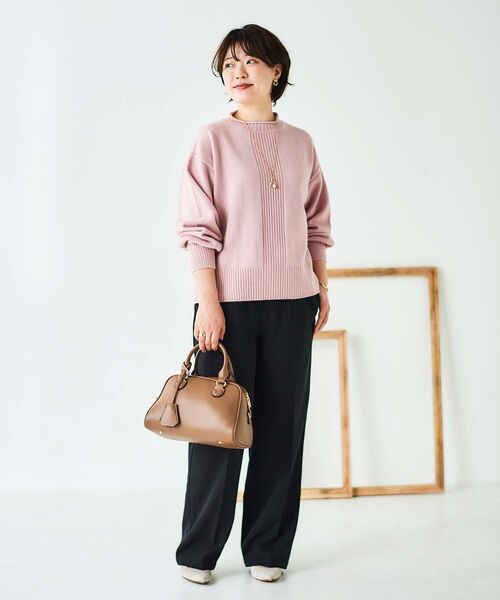 le.coeur blanc（ルクールブラン）の「フェイクレザーボストンBAG（ボストンバッグ・レディース・ブルー/ベージュ/オリーブ/ブラック・FREE）」の18枚目の写真