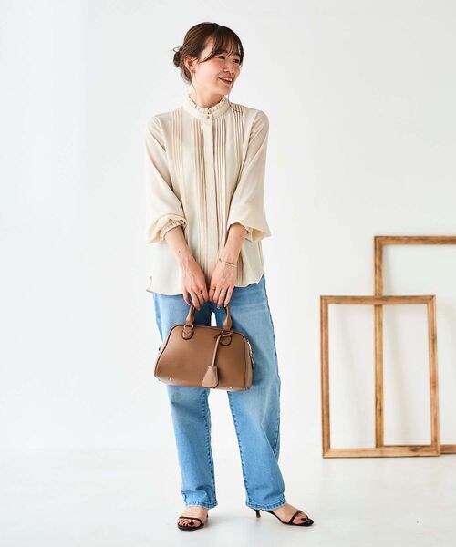 le.coeur blanc（ルクールブラン）の「フェイクレザーボストンBAG（ボストンバッグ・レディース・ブルー/ベージュ/オリーブ/ブラック・FREE）」の19枚目の写真