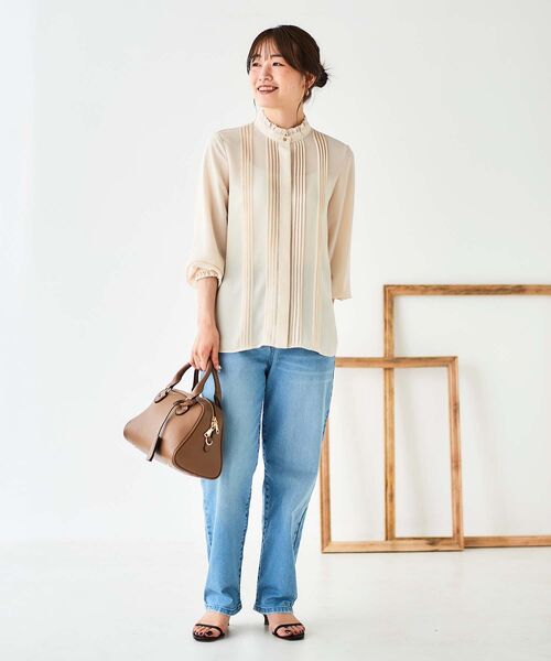 le.coeur blanc（ルクールブラン）の「フェイクレザーボストンBAG（ボストンバッグ・レディース・ブルー/ベージュ/オリーブ/ブラック・FREE）」の20枚目の写真