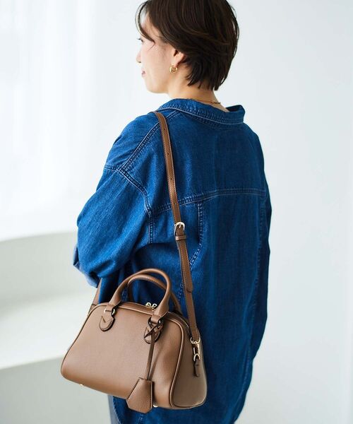 le.coeur blanc（ルクールブラン）の「フェイクレザーボストンBAG（ボストンバッグ・レディース・ブルー/ベージュ/オリーブ/ブラック・FREE）」の21枚目の写真