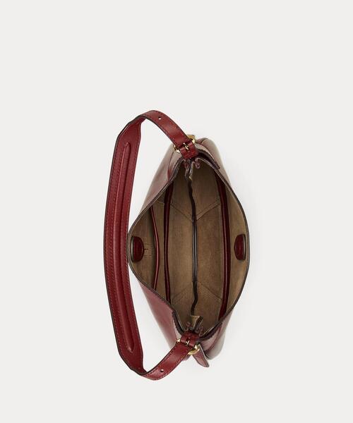 POLO RALPH LAUREN（ポロ ラルフ ローレン）の「Polo ID レザー スモール ショルダー バッグ（ショルダーバッグ・レディース・レッド・ONE）」の4枚目の写真