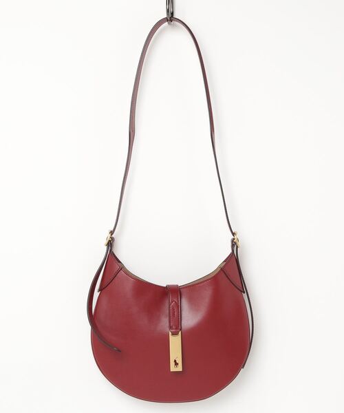 POLO RALPH LAUREN（ポロ ラルフ ローレン）の「Polo ID レザー スモール ショルダー バッグ（ショルダーバッグ・レディース・レッド・ONE）」の8枚目の写真