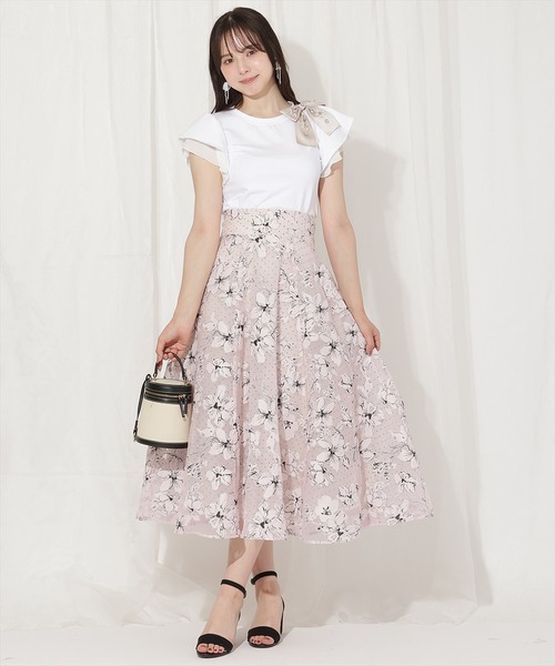 WILLSELECTION（ウィルセレクション）の「ビジューリボン付き袖フリルプルオーバー（Tシャツ/カットソー・レディース・ピンクベージュ/オフホワイト/ピンク・FREE）」の18枚目の写真