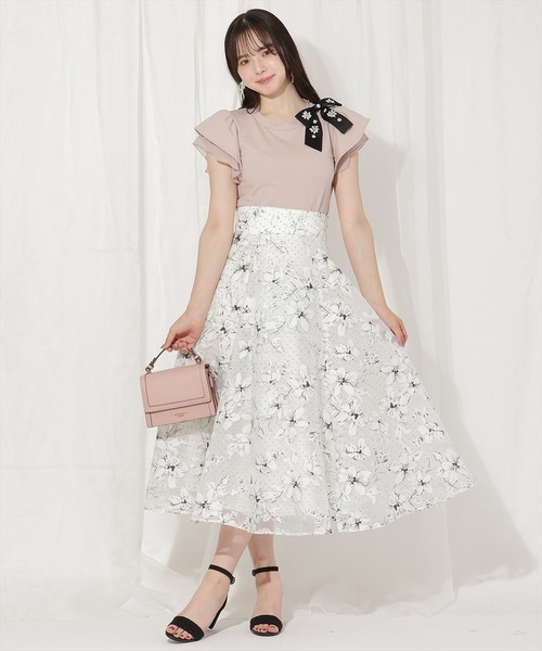 WILLSELECTION（ウィルセレクション）の「ビジューリボン付き袖フリルプルオーバー（Tシャツ/カットソー・レディース・ピンクベージュ/オフホワイト/ピンク・FREE）」の12枚目の写真