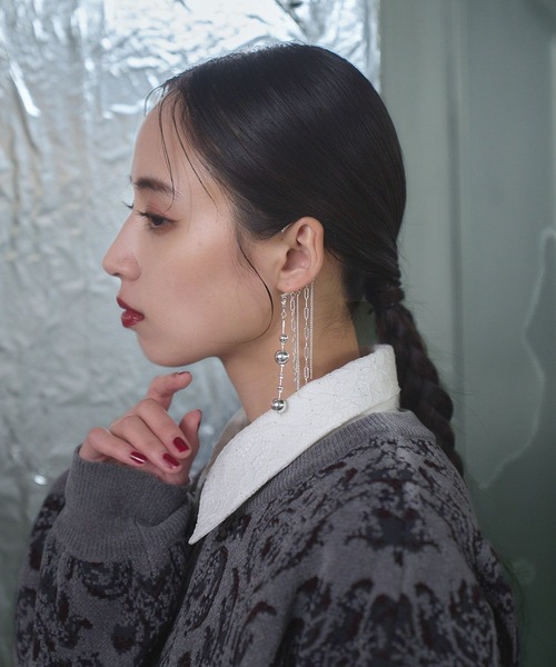 HARE（ハレ）の「ボールMIX2Pイヤカフ(HARE)（イヤーカフ・レディース・シルバー/ホワイト・FREE）」の17枚目の写真