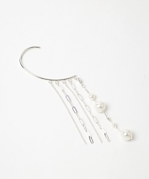 HARE（ハレ）の「ボールMIX2Pイヤカフ(HARE)（イヤーカフ・レディース・シルバー/ホワイト・FREE）」の5枚目の写真