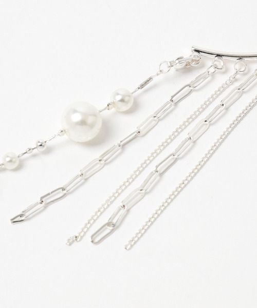 HARE（ハレ）の「ボールMIX2Pイヤカフ(HARE)（イヤーカフ・レディース・シルバー/ホワイト・FREE）」の9枚目の写真