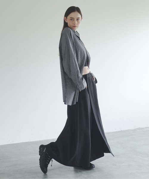 Utusiyo(ウツシヨ)の「wrap slacks 共鳴(スラックス・メンズ・ブラウン/ブラック・MEDIUM/LARGE)」の15枚目の写真