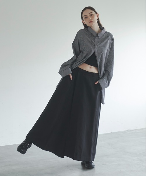 Utusiyo(ウツシヨ)の「wrap slacks 共鳴(スラックス・メンズ・ブラウン/ブラック・MEDIUM/LARGE)」の16枚目の写真