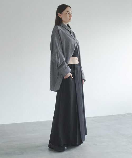 Utusiyo(ウツシヨ)の「wrap slacks 共鳴(スラックス・メンズ・ブラウン/ブラック・MEDIUM/LARGE)」の17枚目の写真
