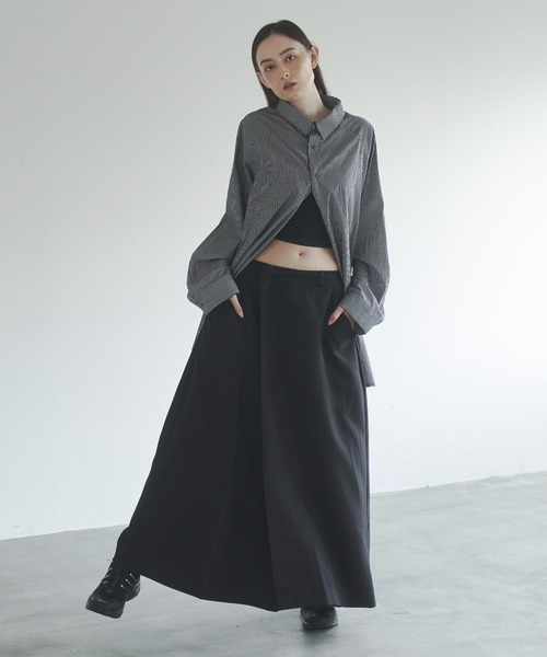 CasperJohn24AW/ダメージスラックス(BRN/L) Casper John スラックス Imitation wool BONTAN slacks