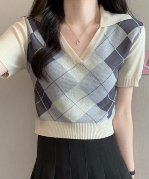 今季モデル❤️PING ❤️新品未使用❤️半袖ニット Lサイズ キラキラ