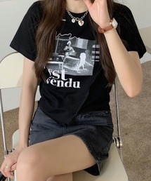 ホワイト　ブラック　ちび半袖　　カットソー セール】[mline] チビ半袖Tシャツ（Tシャツ/カットソー）｜mline