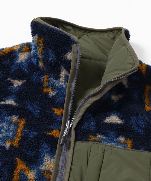 KRIFF MAYER(クリフメイヤー)の「キルト×柄ボアひっくりJK(その他アウター・メンズ・ブラック/キャメル/オリーブ・MEDIUM/LARGE/X-LARGE)」の10枚目の写真