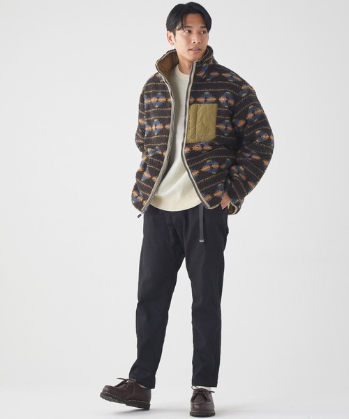 KRIFF MAYER(クリフメイヤー)の「キルト×柄ボアひっくりJK(その他アウター・メンズ・ブラック/キャメル/オリーブ・MEDIUM/LARGE/X-LARGE)」の18枚目の写真