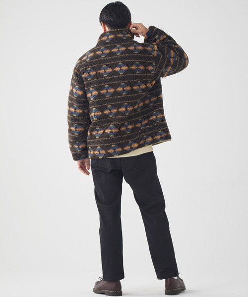 KRIFF MAYER(クリフメイヤー)の「キルト×柄ボアひっくりJK(その他アウター・メンズ・ブラック/キャメル/オリーブ・MEDIUM/LARGE/X-LARGE)」の20枚目の写真