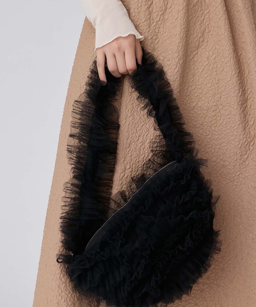 fifth(フィフス)の「チュールドロストバッグ(ショルダーバッグ・レディース・ブルー/ピンク/ブラック・FREE)」の1枚目の写真