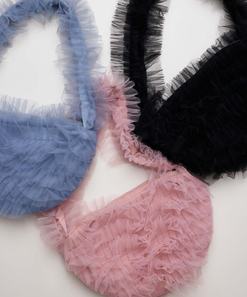 fifth(フィフス)の「チュールドロストバッグ(ショルダーバッグ・レディース・ブルー/ピンク/ブラック・FREE)」の9枚目の写真