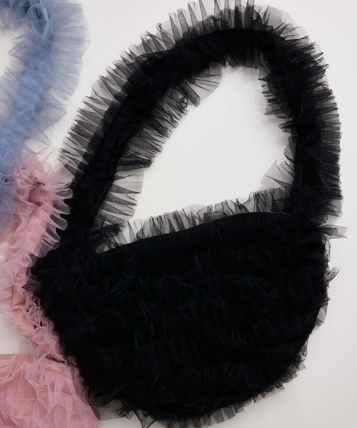 fifth(フィフス)の「チュールドロストバッグ(ショルダーバッグ・レディース・ブルー/ピンク/ブラック・FREE)」の8枚目の写真