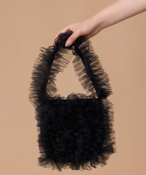 fifth(フィフス)の「チュールドロストバッグ(ショルダーバッグ・レディース・ブルー/ピンク/ブラック・FREE)」の4枚目の写真