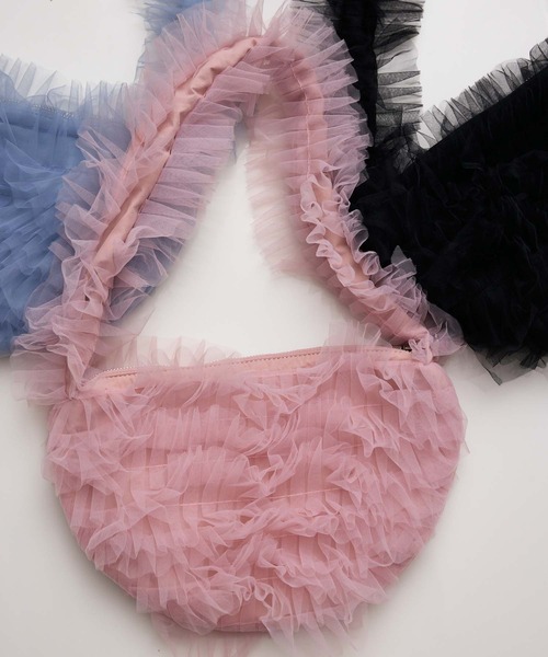 fifth(フィフス)の「チュールドロストバッグ(ショルダーバッグ・レディース・ブルー/ピンク/ブラック・FREE)」の21枚目の写真