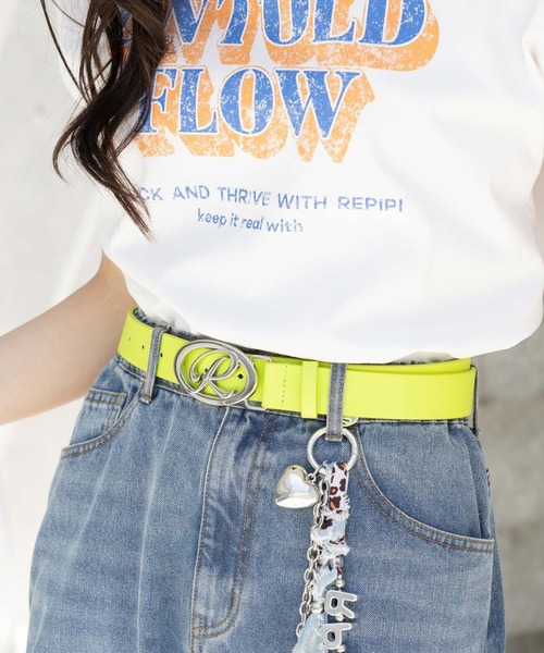 repipi armario（レピピ アルマリオ）の「RPバックルベルト（ベルト・キッズ・ブラック/ライム/シルバー/その他/ピンク・FREE）」の2枚目の写真