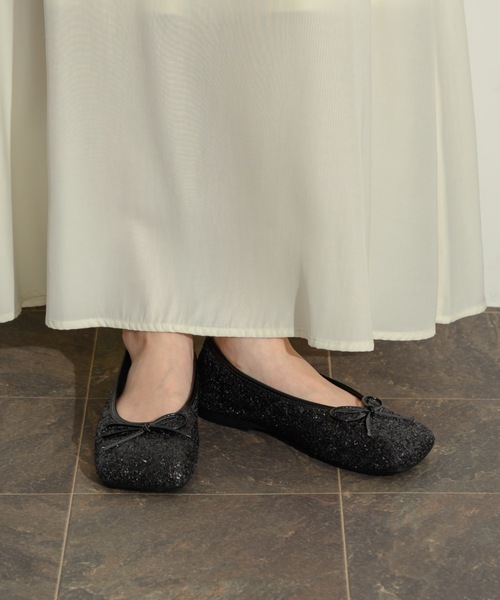 NEUNA（ヌナ）の「スクエアラメバレエシューズ（パンプス・レディース・ゴールド/シルバー/ブラック・36/38/39）」の6枚目の写真
