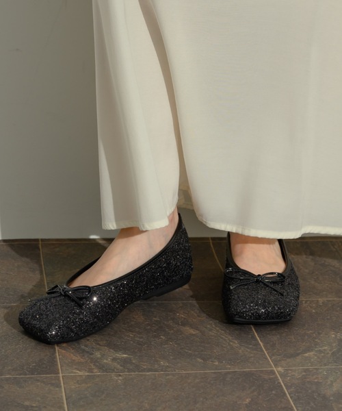 NEUNA（ヌナ）の「スクエアラメバレエシューズ（パンプス・レディース・ゴールド/シルバー/ブラック・36/38/39）」の10枚目の写真