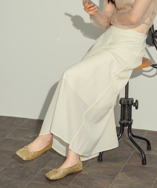 NEUNA（ヌナ）の「スクエアラメバレエシューズ（パンプス・レディース・ゴールド/シルバー/ブラック・36/38/39）」の20枚目の写真