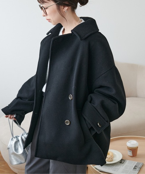 軽量&暖かい/着こなし自在】中空糸スタンドミドルコート《WEB限定