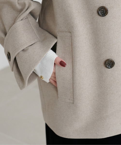 軽量&暖かい/着こなし自在】中空糸スタンドミドルコート《WEB限定