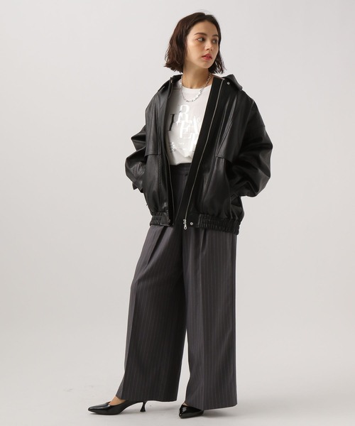 BAYFLOW フェイクレザージャケット BAYFLOW｜≪予約≫フェイクレザージャケット | Rakuten Fashion