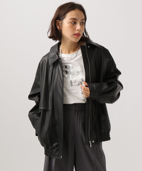 BAYFLOW フェイクレザージャケット BAYFLOW｜≪予約≫フェイクレザージャケット | Rakuten Fashion