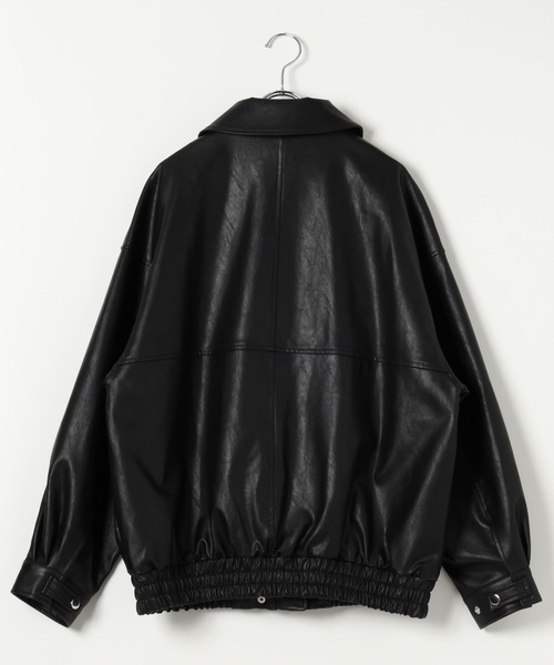 BAYFLOW（ベイフロー）の「[ビッグシルエット]フェイクレザージャケット（その他アウター・レディース・ブラック・SMALL/MEDIUM）」の12枚目の写真