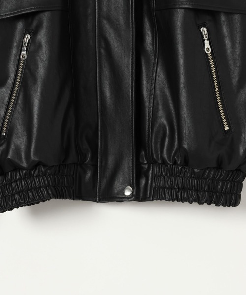 BAYFLOW（ベイフロー）の「[ビッグシルエット]フェイクレザージャケット（その他アウター・レディース・ブラック・SMALL/MEDIUM）」の15枚目の写真