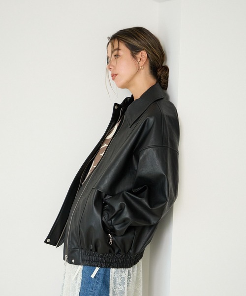 BAYFLOW フェイクレザージャケット BAYFLOW｜≪予約≫フェイクレザージャケット | Rakuten Fashion