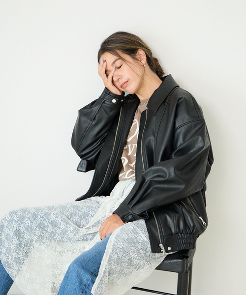 BAYFLOW フェイクレザージャケット BAYFLOW｜≪予約≫フェイクレザージャケット | Rakuten Fashion