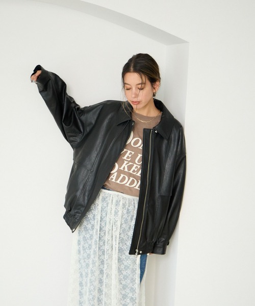 BAYFLOW フェイクレザージャケット BAYFLOW｜≪予約≫フェイクレザージャケット | Rakuten Fashion