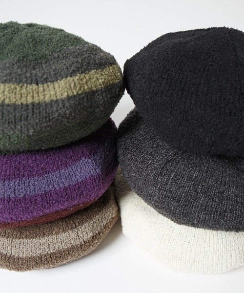Curling Yarn Knit Tam Beret / リングヤーンニットタムベレー（ニットキャップ/ビーニー）｜RACAL（ラカル）